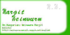 margit weinwurm business card